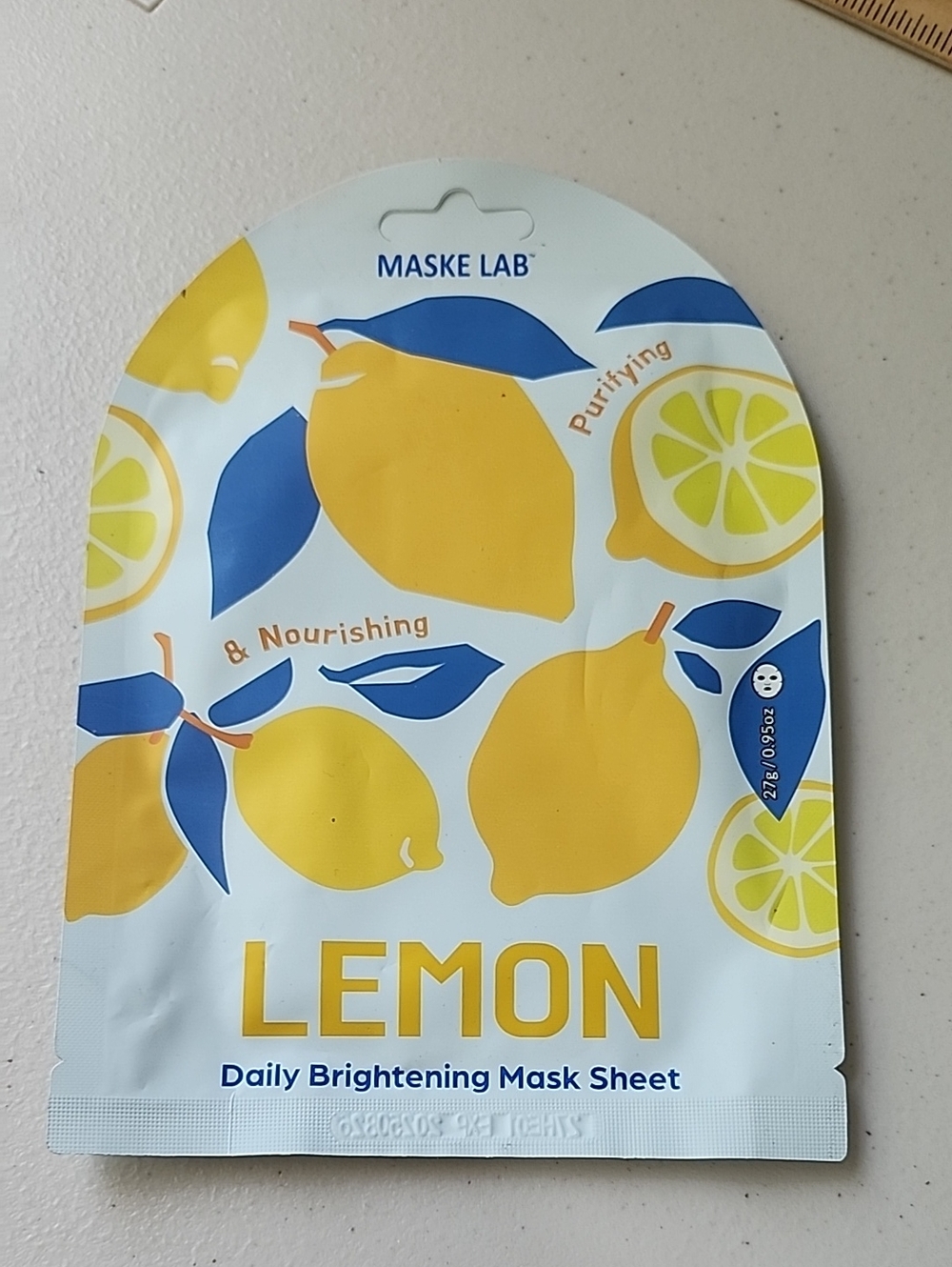 Maske Lab Lemon Daily Brightening Mask Sheet - Yellow